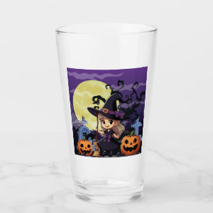 Cute Anime Halloween Witch Glass