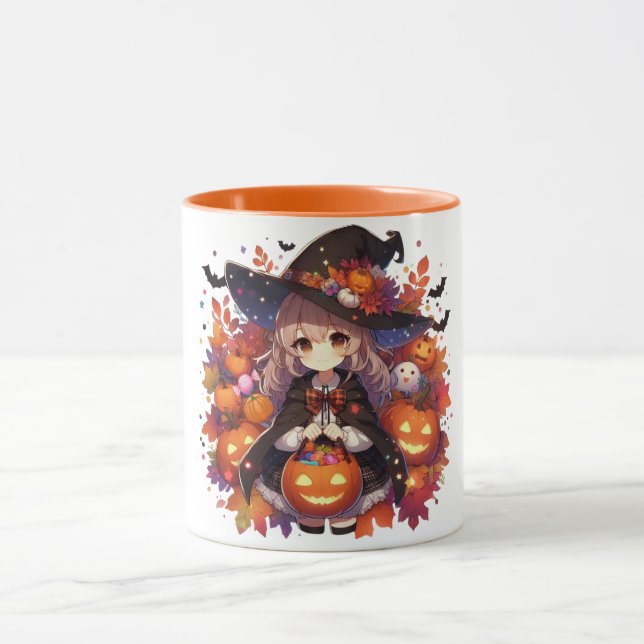 Cute, anime Halloween witch Mug (Center)