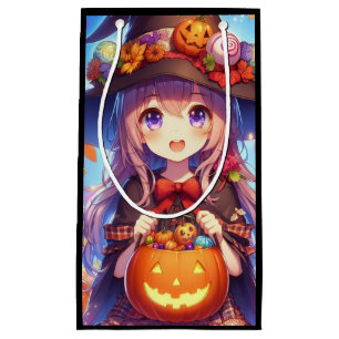 Cute Anime Halloween Witch Small Gift Bag