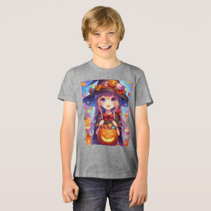 Cute Anime Halloween Witch Tri-Blend Shirt