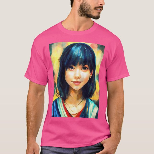 Cute Anime Japanese T-Shirt (Front)