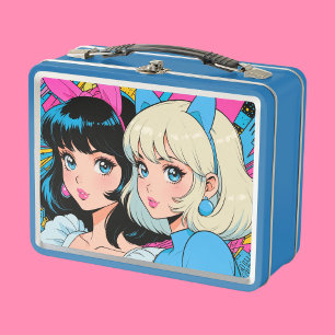 Cute anime metal lunch box