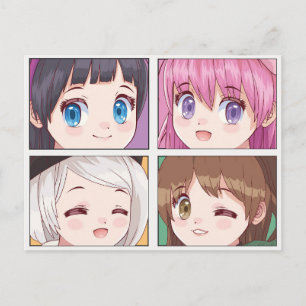 Cute Anime Postcard