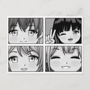 Cute Anime Postcard