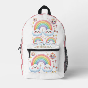 Cute Anime Rainbow Clouds Print Cut Sew Bag