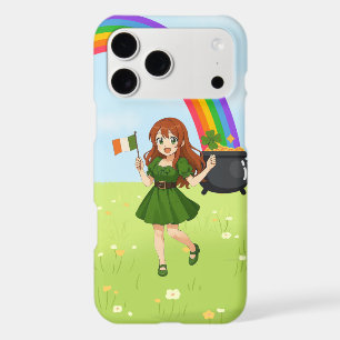 Cute anime redhead Saint Patrick's Day