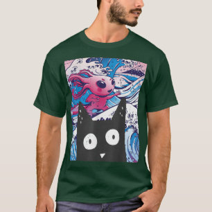 Cute Anime Retro Kitten Neko Synthwave Japan 80s M T-Shirt