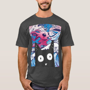 Cute Anime Retro Kitten Neko Synthwave Japan 80s M T-Shirt