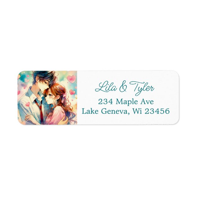Cute Anime Themed Romantic Couple (Front)