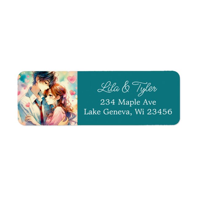 Cute Anime Themed Romantic Couple (Front)
