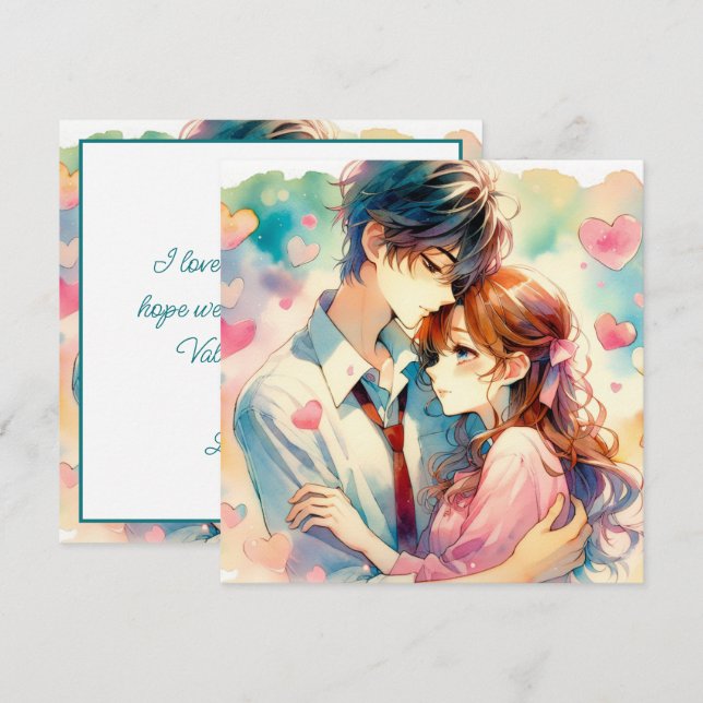 Cute Anime Themed Valentine's Day (Front/Back)