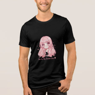 Cute Anime Valentine Sweatshirt Tri-Blend Shirt