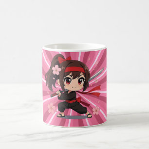 Cute anime warrior blossom girl coffee mug