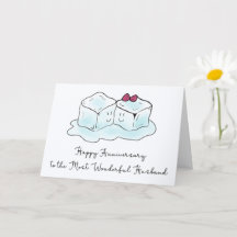 Cute Anniversary Card for Husband Cartoon Ice     
