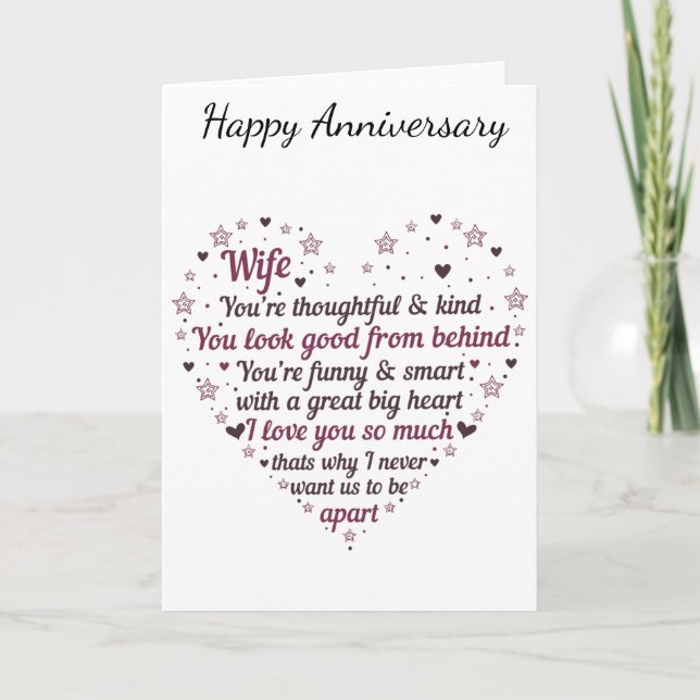 Cute Anniversary Card For My Wife (Front)