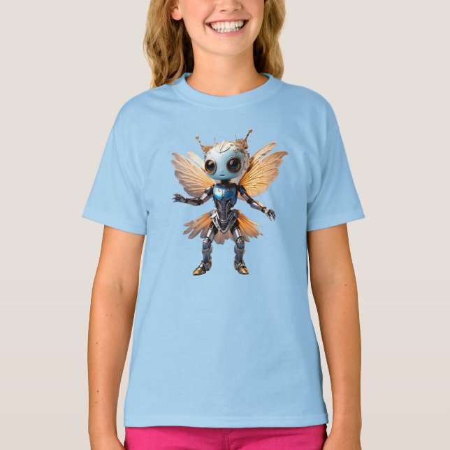 Cute Ant Girl Dancing Robot Pixie T-Shirt (Front)