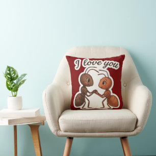 Cute Ant Love Sticker – Romantic Transparent Desig Cushion