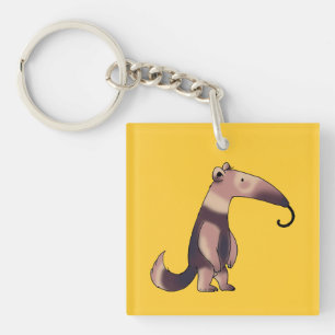 Cute anteater key ring