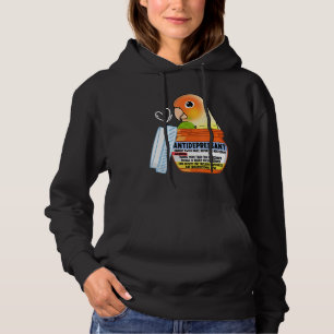 Cute Antidepressant Parrot I Green Cheek Pineapple Hoodie