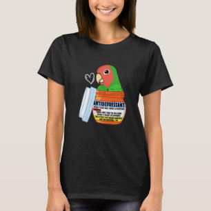 Cute Antidepressant Parrot I Rosy-faced Green Love T-Shirt