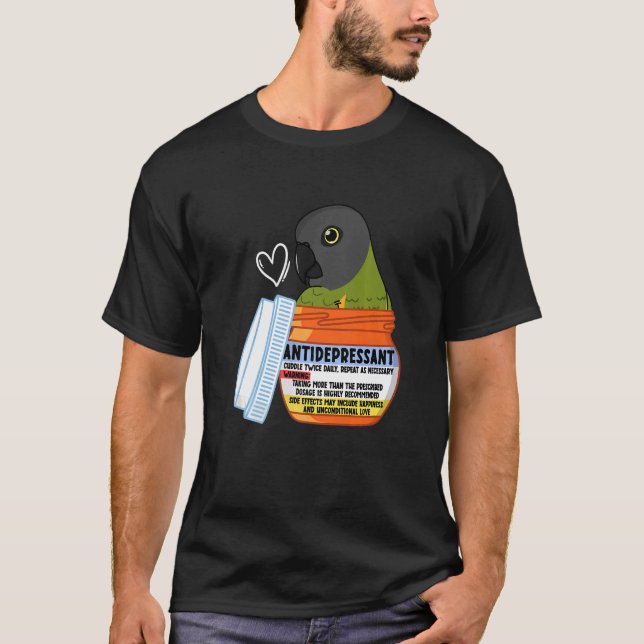 Cute Antidepressant Parrot I Senegal Parrot Premiu T-Shirt (Front)