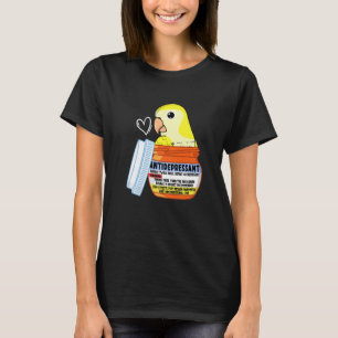 Cute Antidepressant Parrot I Yellow Monk Parakeet T-Shirt