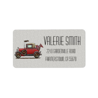Cute Antique Car Label