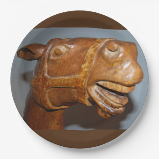 Cute Antique Rocking Horse Paper Plate
