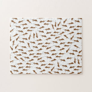 Cute Ants Pattern Jigsaw Puzzle