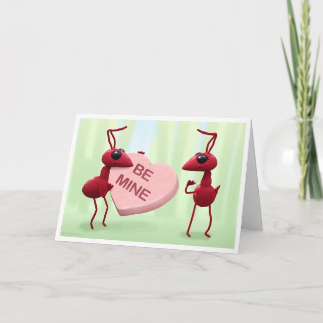 Cute Ants, Valentines Day Card (Front)