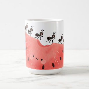 Cute Ants Watermelon Slice Coffee Mug