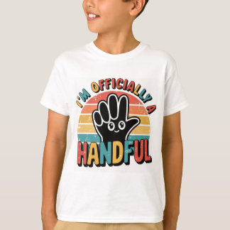 Cute Apparel for Boy Girl 5th Birthday Party Funny T-Shirt