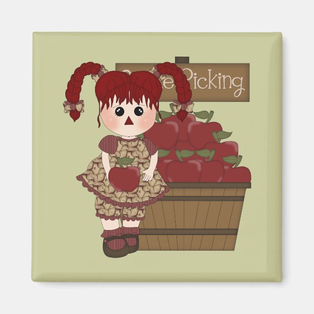 Cute Apple Autumn Magnet (Front)