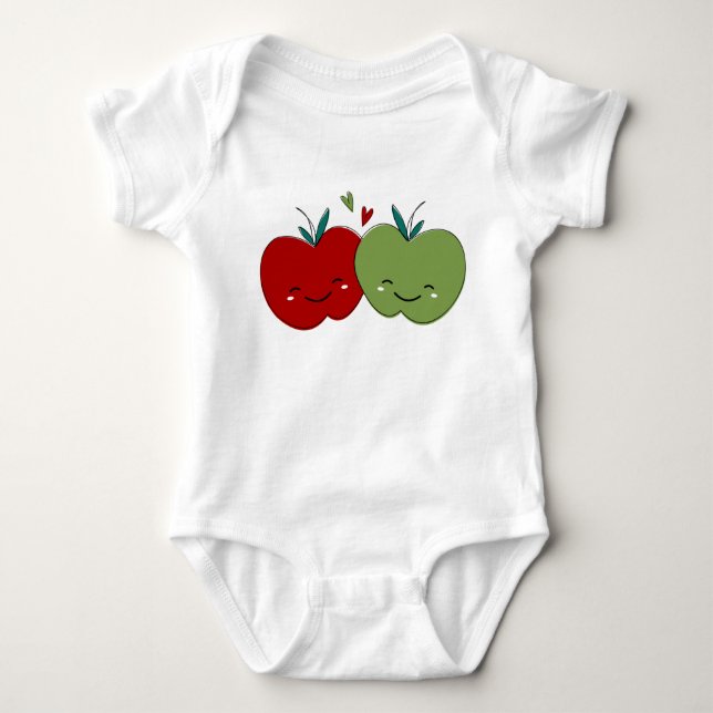 Cute Apple Baby Bodysuit (Front)