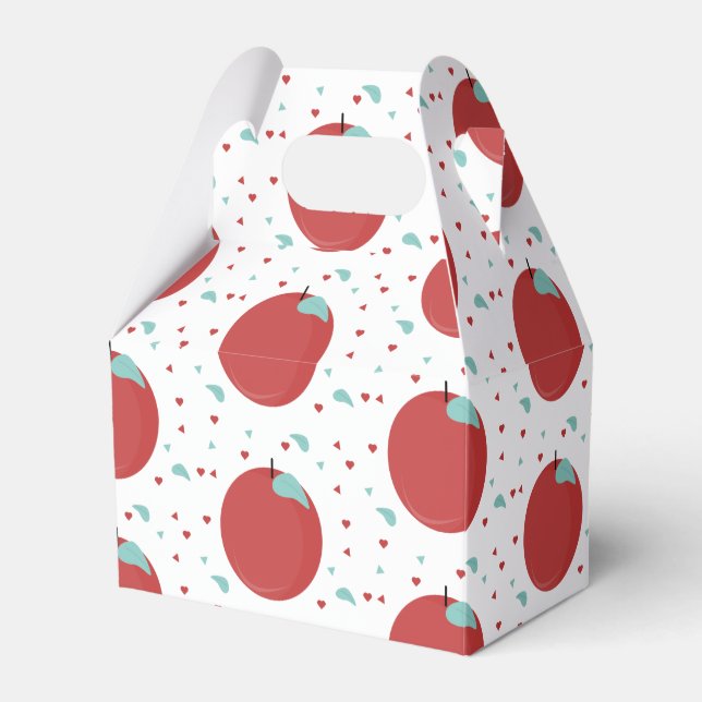 Cute Apple Confetti Birthday Party Favour Box (Front Side)