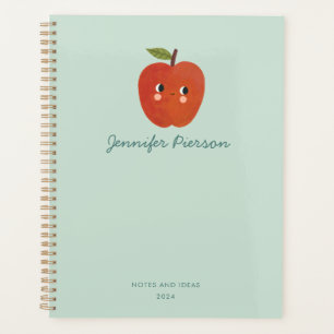 Cute Apple Custom Handwritting Name Planner