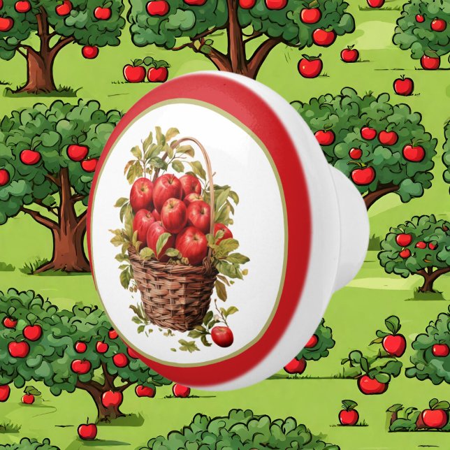 Cute apple fruit kitchen  ceramic knob (Creator Uploaded)