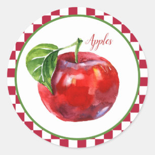 cute apple fruit lovers classic round sticker