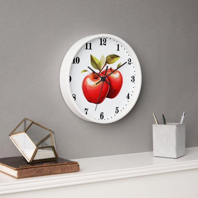 Cute apple fruit lovers kitchen  clock (Office)