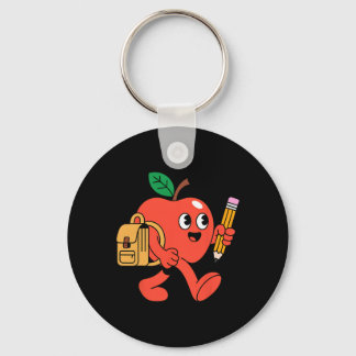 Cute Apple Going Ck To School Key Ring