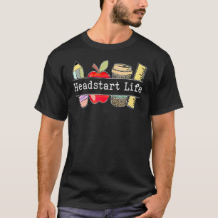 Cute Apple Headstart Life Welcome Back To School L T-Shirt