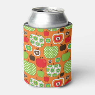 Cute apple illustration pattern can cooler