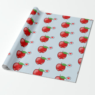 Cute Apple Love Pattern Wrapping Paper