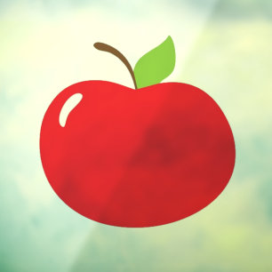 Cute Apple of Your Eye Fun Cartoon Window Cling