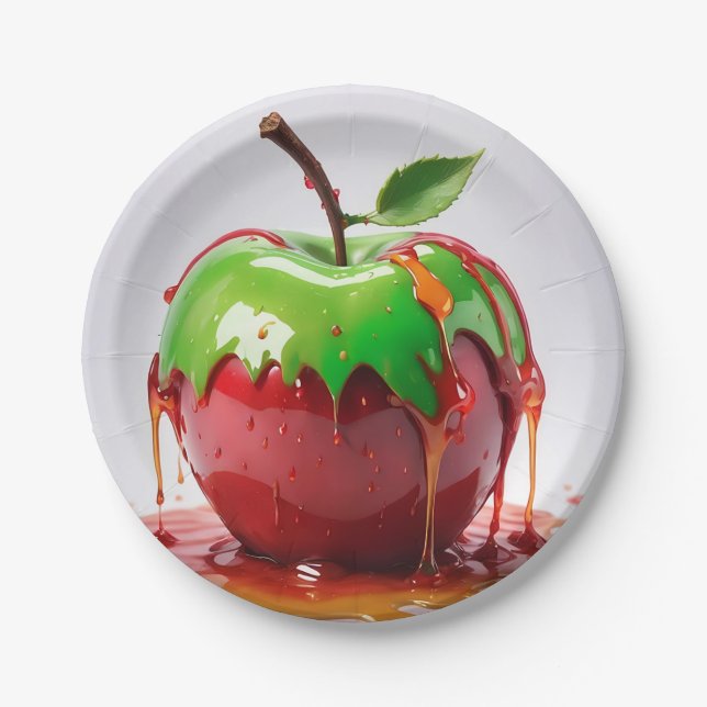 Cute Apple  Paper Plate (Front)
