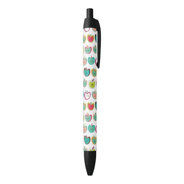 Cute apple pattern black ink pen (Bottom (Vertical))