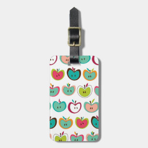 Cute apple pattern luggage tag