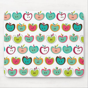 Cute apple pattern mouse mat
