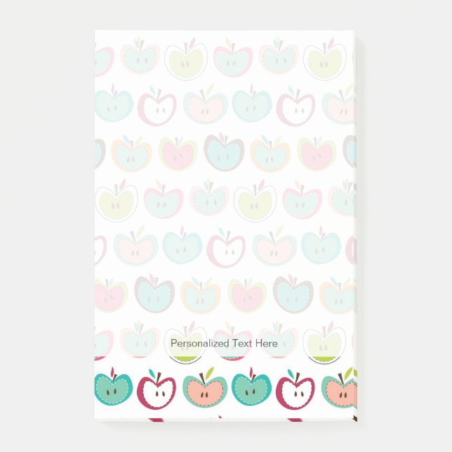 Cute apple pattern post-it notes (Front)