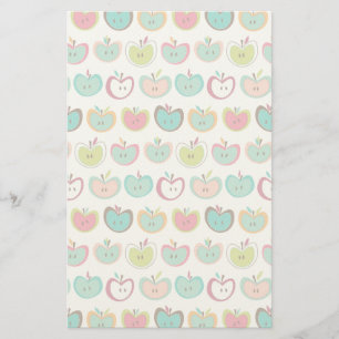 Cute apple pattern stationery